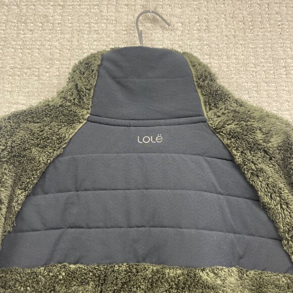 Lole Women's M Half-Zip Cozy Monkey / Sherpa Fleece Pullover Dark Green Camp - Picture 13 of 15